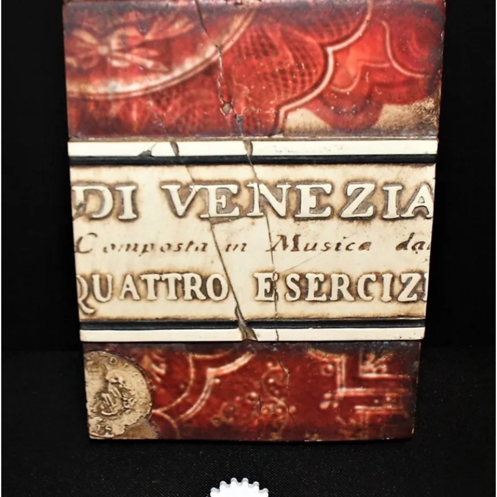 SID DICKENS Memory Tile T94 Musica MEMORY BLOCK TILE Red Venezia Wall. RETIRED